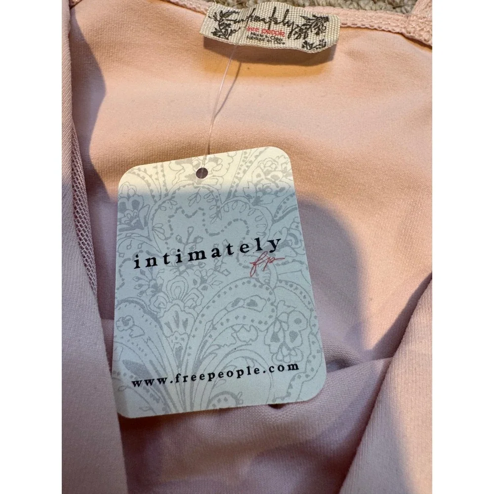 Free People Intimately Pink‎ Brami Tank Top NWT Size XL Seamless Crop Cami tyrie